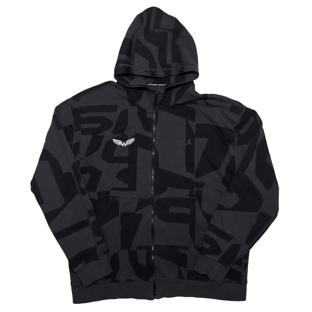 NIKE JORDAN x Javon Wanna Walton Hoodie Jacket FV8620 Gray Black Boxing XL